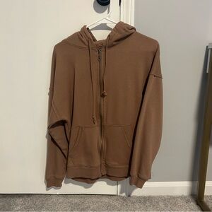 Aeropostale brown zip up jacket size S.